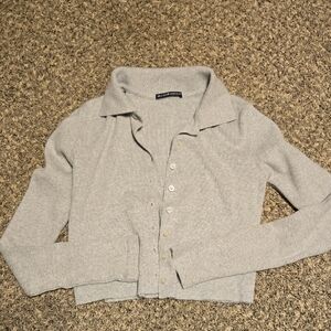 Brandy Melville Light Gray Cardigan